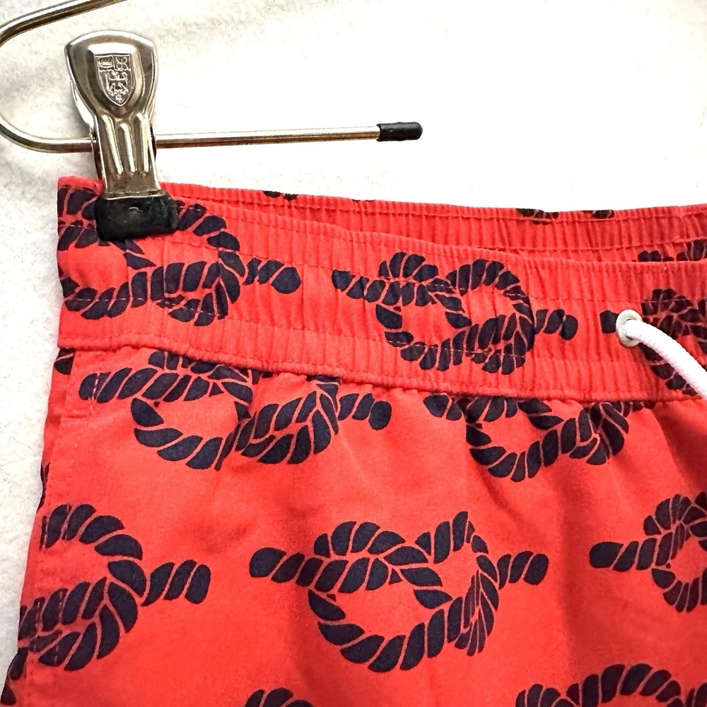 Neiman Marcus Swim Trunks M Medium Lined Drawstring Pockets Nautical Rope - Picture 2 of 14